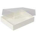 Pudełko z pełną szybką prostokątne kremowe - Rzeczy z papieru