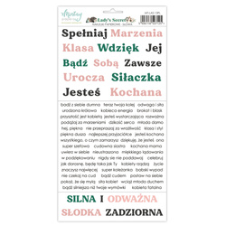 Naklejki papierowe 15x30 - Mintay - Lady's Secret - Słowa polskie