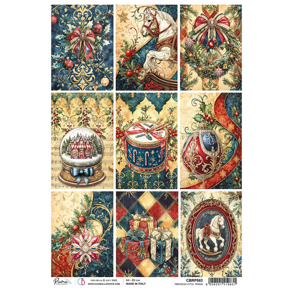 Papier ryżowy do decoupage A4 - Ciao Bella - Toy Shop Precious Litle Things