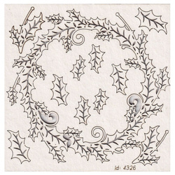 Tekturka - Holly Jolly - small wreath - mały wieniec SC