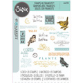 Wykrojnik Sizzix Framelits + stemple - Bird Song by 49 and Market ptaki nuty pismo