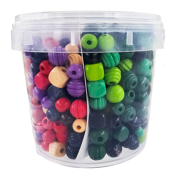 Zestaw kreatywny - drewniane koraliki