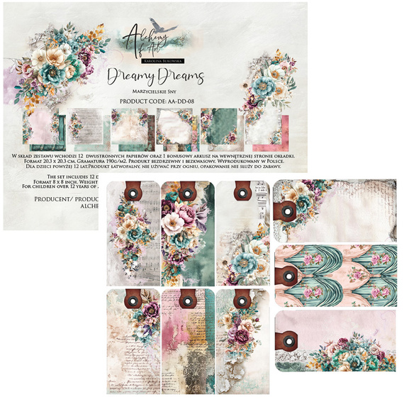 Zestaw papierów 20x20 - Alchemy of Art - Dreamy Dreams