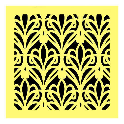 Maska / szablon 16x16cm - wzór tapetowy roślinny - ST0197