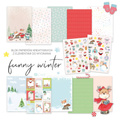 Bloczek papierów kreatywnych z elementami do scrapbookingu A4 - DP Craft - Funny Winter