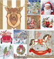 Zestaw świątecznych serwetek do decoupage 33x33cm - 10szt