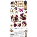 Zestaw dodatków do scrapbookingu - Craft o'clock - Plum & Caramel - Flowers & More