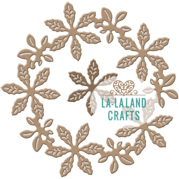 Wykrojnik - La-La-Land - Poinsettia Wreath - poinsecja wieniec wianek