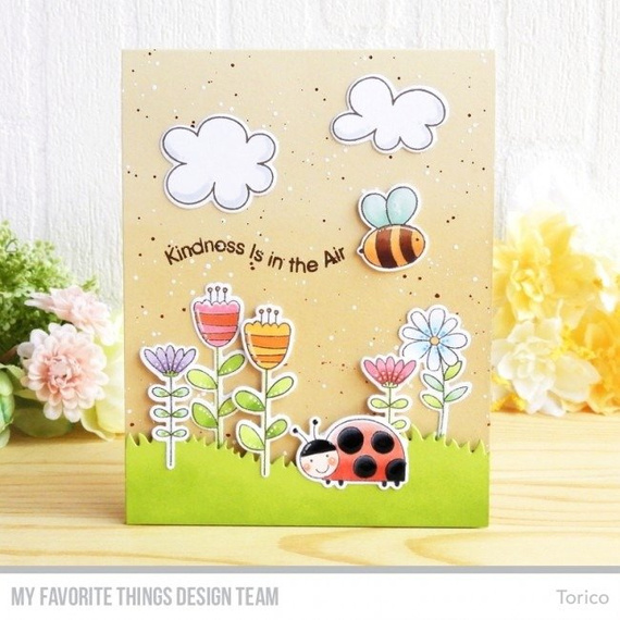 Stempel - My Favorite Things - Love Bugs - żółw, pszczółka, biedronka