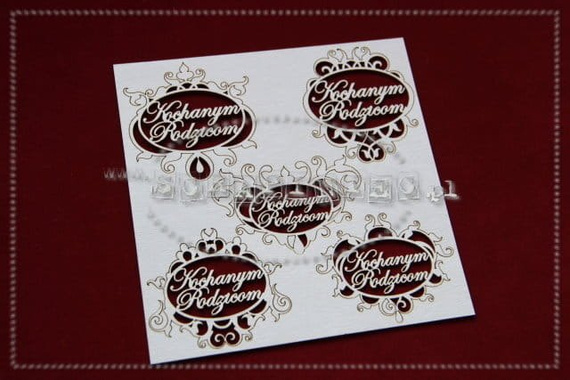 Tekturka - Ramki ozdobne barokowe - Kochanym Rodzicom - Scrapiniec