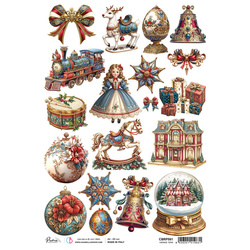 Papier ryżowy do decoupage A4 - Ciao Bella - Toy Shop Vintage Toys