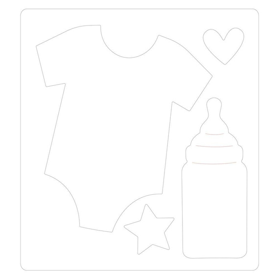 Wykrojnik Sizzix Bigz - Nursery body butelka ze smoczkiem