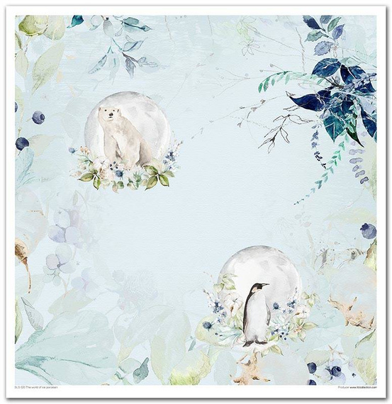 Zestaw papierów do scrapbookingu 30x30 - The world of ice porcelain zwierzęta