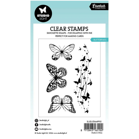 Stempel przezroczysty - Studio Light - Butterflies motyle