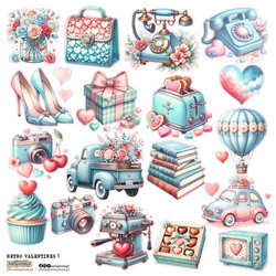 Naklejki - ScrapLove - Retro Valentines 1
