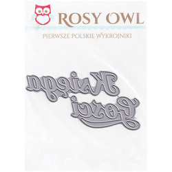 Wykrojnik - Rosy Owl - Księga Gości - napis