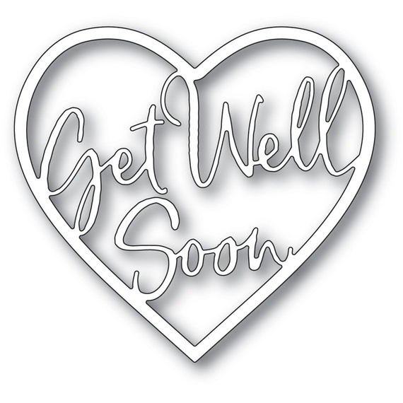 Wykrojnik - Memory Box - Get Well Soon Loving Heart serce
