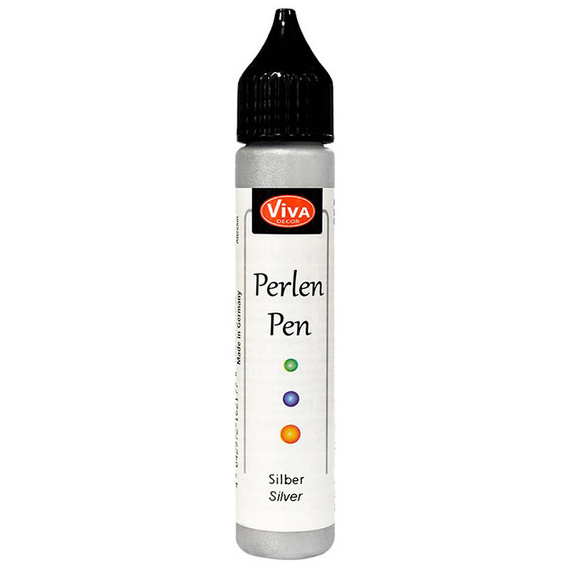 Perlen Pen - Viva Decor - Silver 902 srebrne perełki w płynie