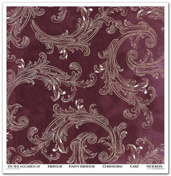 Zestaw papierów do scrapbookingu 30x30 - Itd Collection - Vintage Tapestry motywy tapetowe, vintage
