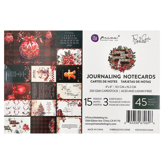 Journaling Notecards 10x15 cm - Prima - From the North Pole