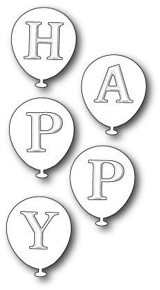 Wykrojnik - Poppystamps - Happy Balloons / balony