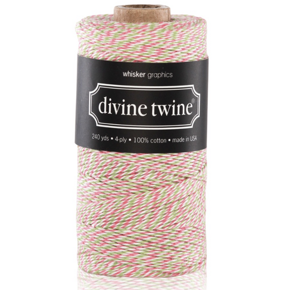 Sznurek Watermelon Divine Twine - 1m - Whisker Graphics - arbuz / biało-różowo-zielony