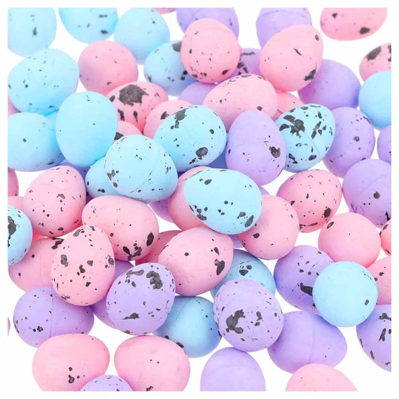 Jajka styropianowe 1,8 x 2,5 cm nakrapiane 50szt miks kolorów
