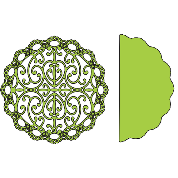 Wykrojnik - Cheery Lynn - Turkish Lace Doliy w/Ang - serwetka ażur