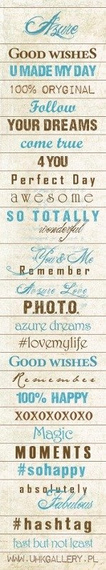 Papier do scrapbookingu 5x30 pasek - UHK Gallery - Provence AQUARIUS 
