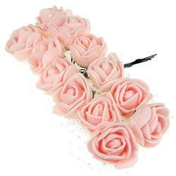 Kwiatki piankowe herbaciane z tiulem