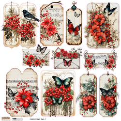 Naklejki papierowe - ScrapLove - Christmas Tag 1 - Zimowe tagi