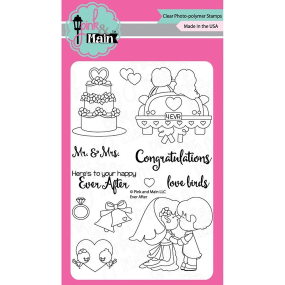 Stempel - Pink & Main - Ever After - ślub, wesele, para młoda