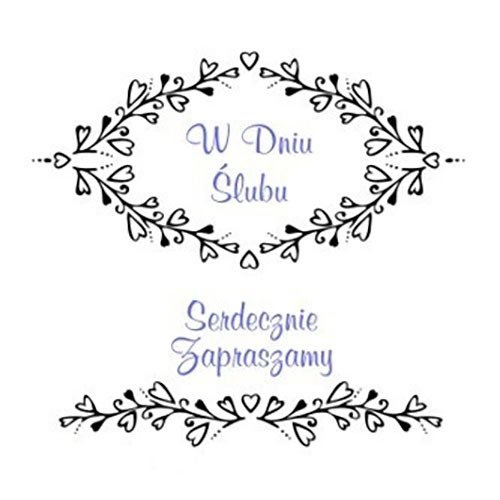 Stempel - Ramka w serca z napisami - Agateria