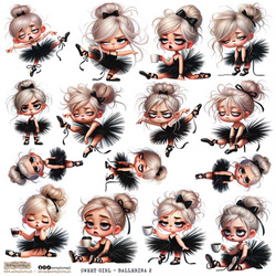 Naklejki papierowe - ScrapLove - Sweet Girl Ballerina 2 baletnica