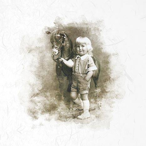 Zestaw papierów ryżowych - ITD RSM021 6szt retro portrety chłopców