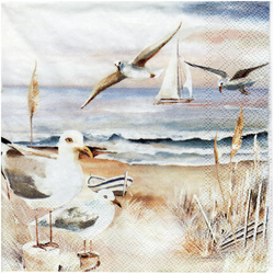 Serwetka do decoupage 33x33cm - Salty Breeze morska bryza mewy