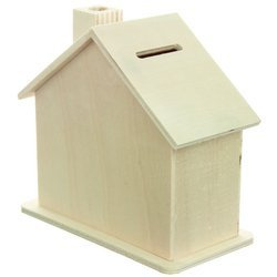 Skarbonka drewniana domek