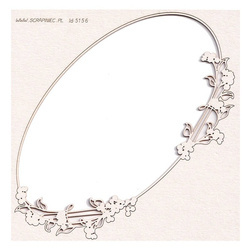 Tekturka - Boho Love - oval DL frame - owalna ramka DL