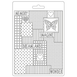 Foremka teksturowa do mas strukturalnych A5 - Stamperia - Daydream patchwork