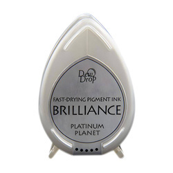 Szybkoschnący tusz pigmentowy Brilliance Drop - Platinum Planet - Tsukineko