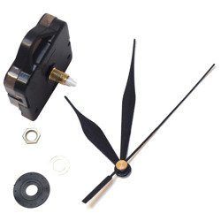 Mechanizm do zegara długi + wskazówki proste karo 9,2cm