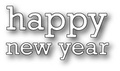 Wykrojnik - Poppystamps - Proper Happy New Year 1340