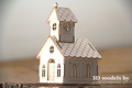 Tekturka - Mini church - mini kościół 8,3cm - Scrapiniec