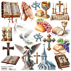 Naklejki papierowe - ScrapLove - Religious Elements 1