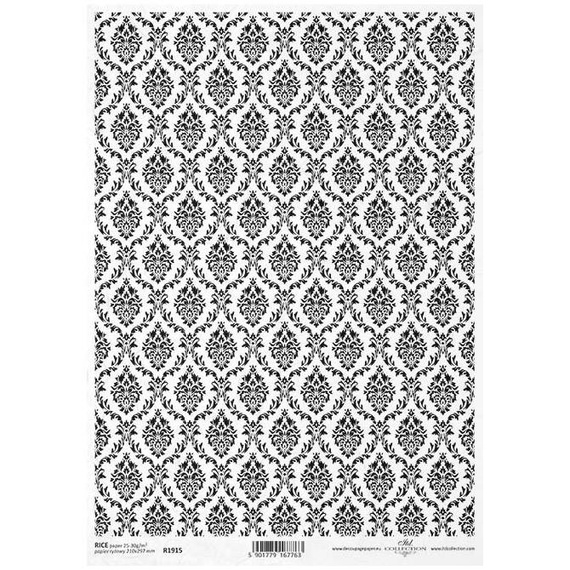 Papier ryżowy do decoupage ITD-R1915 damask