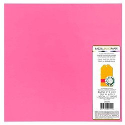 Plastic Embossing Paper - Bazzill - różowy - Pink Kiss