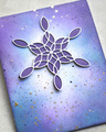 Wykrojnik - Poppystamps - Stained Glass Snowflake Background śnieżynka tło