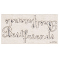 Tekturka napis - Best friends - 2szt Scrapiniec