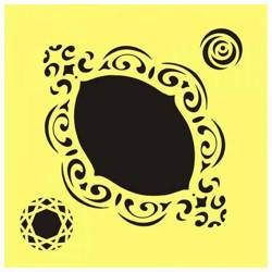 Maska / szablon 16x16cm - ramka z ornamentem