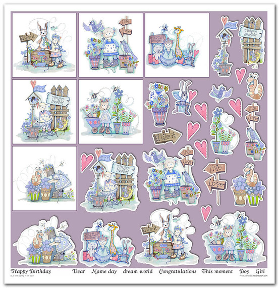 Zestaw papierów do scrapbookingu 30x30 - Itd Collection - Spring in Full Color